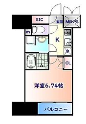 仙台市営南北線 勾当台公園駅 徒歩6分の賃貸マンション 2階1Kの間取り