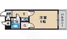 Grandcourt新大阪 1Kの間取図画像