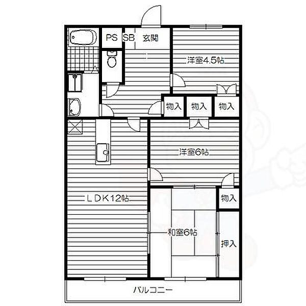 ル・ポーゼ大桐 ｜大阪府大阪市東淀川区大桐３丁目(賃貸マンション3LDK・2階・78.44㎡)の写真 その2