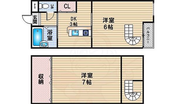 エクト2 ｜大阪府大阪市東淀川区下新庄４丁目(賃貸マンション2K・6階・35.00㎡)の写真 その2