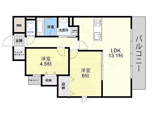 F-Crest　Sugahara ｜大阪府大阪市東淀川区菅原６丁目(賃貸マンション2LDK・7階・55.85㎡)の写真 その2