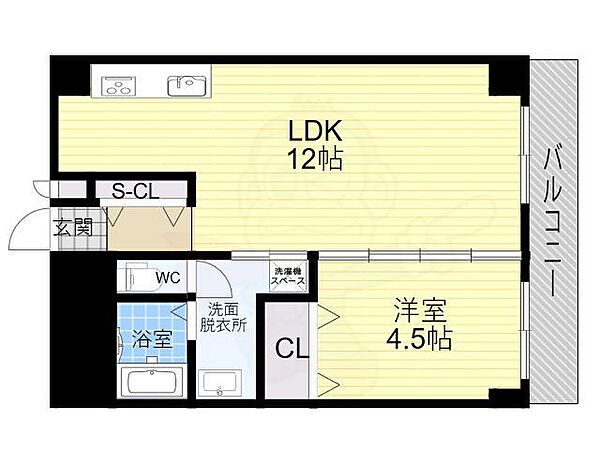 ドミニアムパレス東洋 ｜大阪府大阪市東淀川区小松１丁目(賃貸マンション1LDK・4階・45.00㎡)の写真 その2