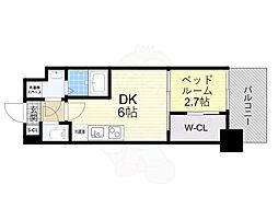セレニテ新大阪エクラ 9階1DKの間取り