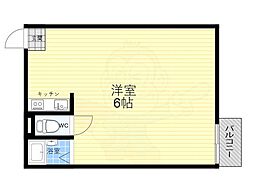 プティハイム菅原 ワンルームの間取図画像