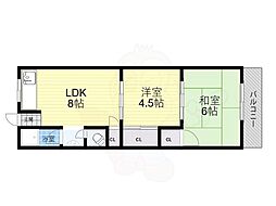 中善マンション 2LDKの間取図画像