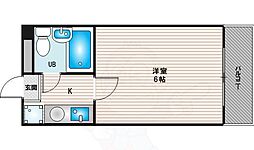 ミフネセントラルベア東淀川 1Kの間取図画像