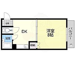 ジュネス第1 1DKの間取図画像