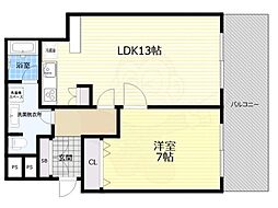 フローラルセントランド 1LDKの間取図画像