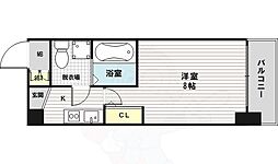 SEST新大阪 1Kの間取図画像
