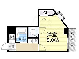 ハイツ中路 1Kの間取図画像