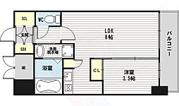 SEST新大阪 1LDKの間取図画像