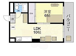 チサンマンション第5新大阪 1LDKの間取図画像