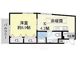 メゾンエトワル 1DKの間取図画像