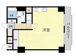 シャンボール第2新大阪 ワンルームの間取図画像