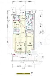 プレサンス新大阪ジェイズ 1LDKの間取図画像