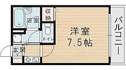 プレサンス新大阪 1Kの間取図画像