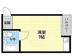 サンヴェルデ新大阪 ワンルームの間取図画像