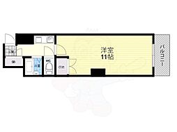 コウジィコート菅原 1Kの間取図画像