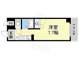 カンタル新大阪 ワンルームの間取図画像