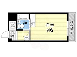 シティハイム新大阪 ワンルームの間取図画像