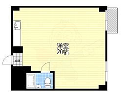 チサンマンション第7新大阪 ワンルームの間取図画像