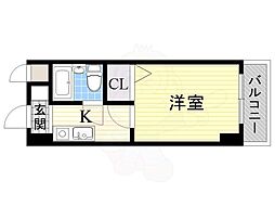 ノルデンハイム豊新 1Kの間取図画像