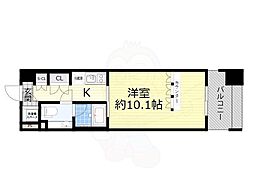 デュオン新大阪レジデンス 1Kの間取図画像