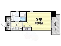 エスリード新大阪コンフォート1番館 1Kの間取図画像