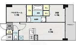 エステムコート新大阪Xザ・ゲート 2DKの間取図画像