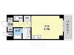 グローブ上新庄 ワンルームの間取図画像