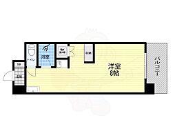 コボリマンション新大阪 ワンルームの間取図画像