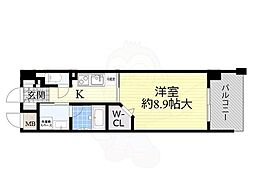 ア・ミュゼ新大阪 1Kの間取図画像