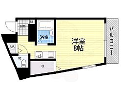 サンロード新大阪2 1Kの間取図画像