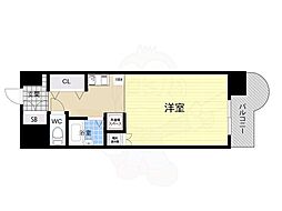 コボリマンション新大阪 1Kの間取図画像