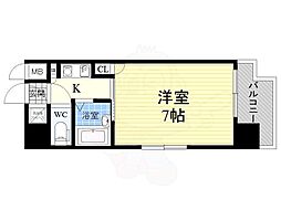 シティライフ新大阪 1Kの間取図画像