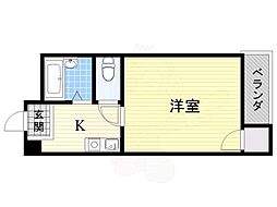 マンションCEDAR 1Kの間取図画像