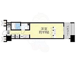 デュオン新大阪レジデンス ワンルームの間取図画像