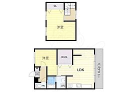 エルブ新大阪 2LDKの間取図画像