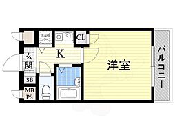 リーガル新大阪5 1Kの間取図画像