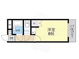 Grandcourt新大阪 1Kの間取図画像