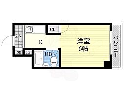 ドレクセル上新庄 ワンルームの間取図画像