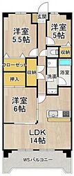 淀川ハイライフマンション 3LDKの間取図画像