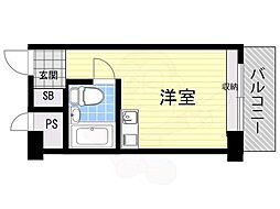 ライオンズマンション新大阪第5 ワンルームの間取図画像