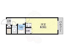 ロッサマリーナ ワンルームの間取図画像