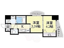 Luxe新大阪SOUTH 2Kの間取図画像