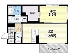 インフィニティ北川口 1LDKの間取図画像