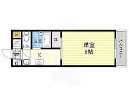 ファイブツー 1Kの間取図画像