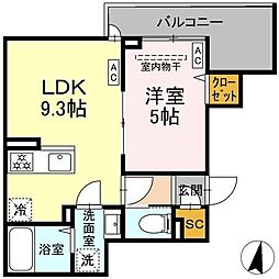 都営新宿線 大島駅 徒歩3分の賃貸アパート 2階1LDKの間取り