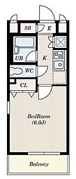 S−FORT潮見 6階1Kの間取り