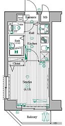 ガーラ・シティ東陽町 1Kの間取図画像
